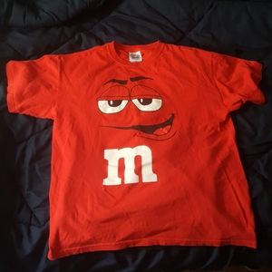 Vintage M&Ms Shirt, Red Adult Large